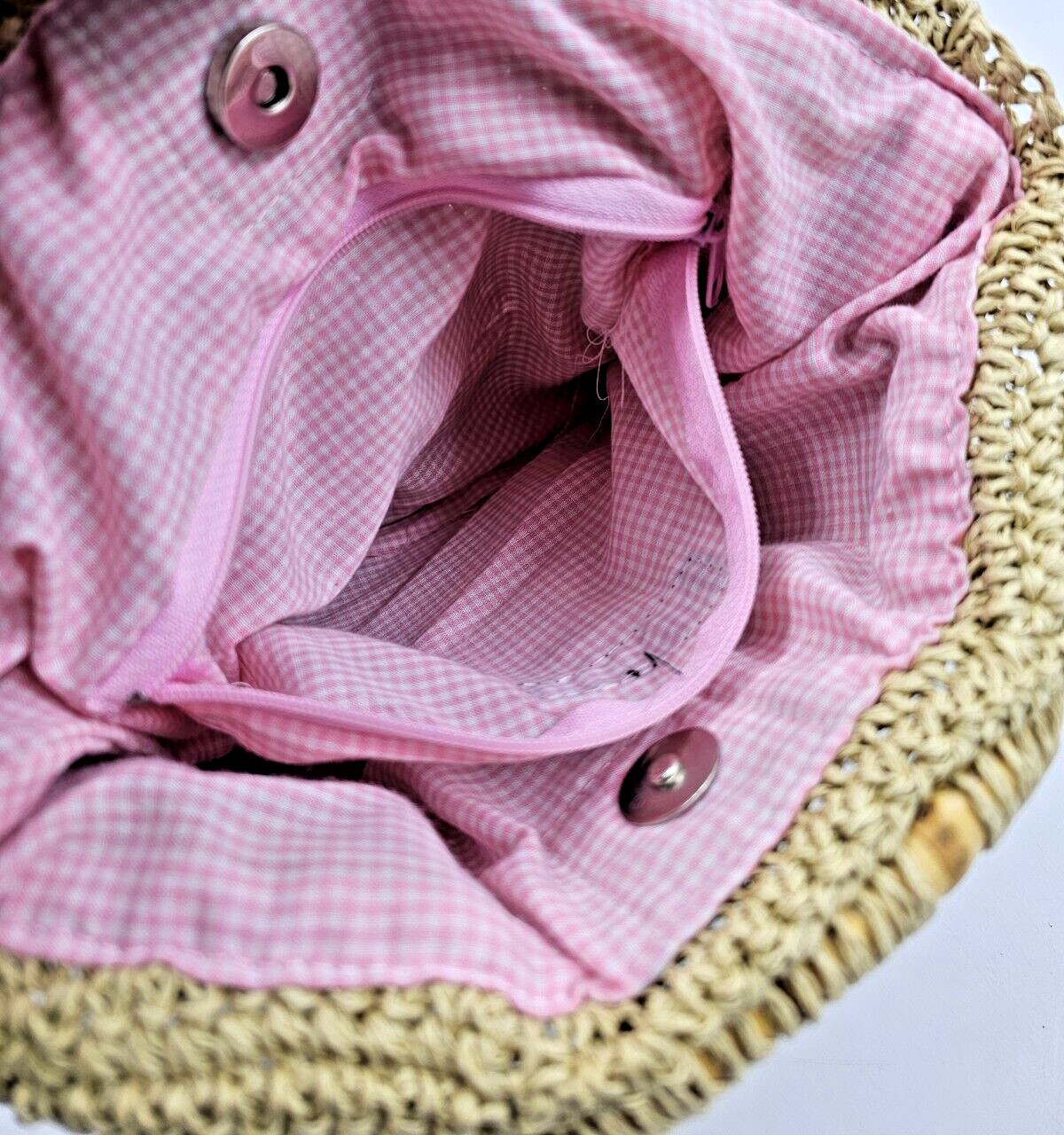 Esprit Straw Rafia Crochet Woven Granny core Cottage … - Gem