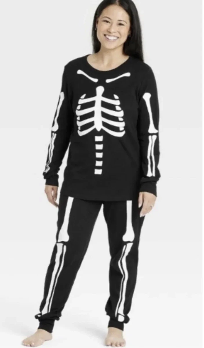 Skeleton pajamas womens deals