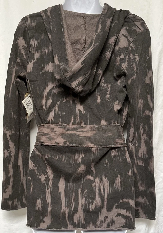 Chaqueta LUCKY BRAND XL Kimono Sudadera con Capucha Jingo IKat Gato Tigre Animal Y2K De Colección Foto 2 de 4