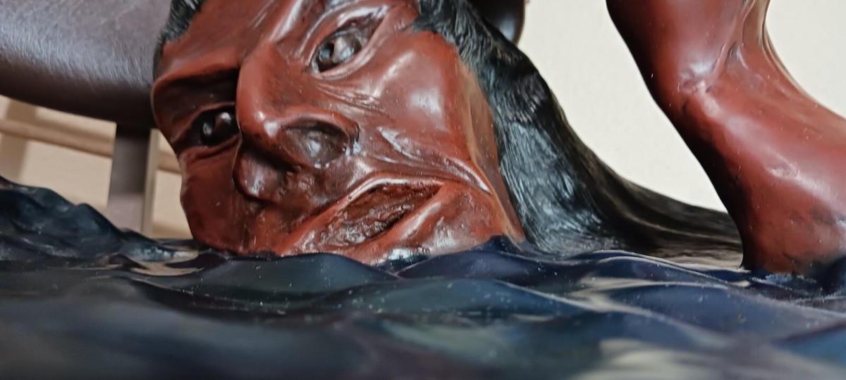 Bronze Vintage Art Sculpture Guy