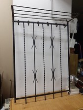 Antico D'epoca Attaccapanni Appendiabiti Da Parete In Ferro Battuto Lavorato 