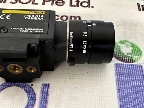 Omron F150-S1A 1/3-inch CCD Camera W/ lens f=8mm/F1.4 0.5-1.5 Machine Vision - Picture 3 of 9