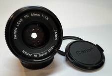 Canon Lens FD 50mm 1:1.8 w/ Caps Filter Tested