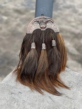 Scottish Antique 100 Original Long Bull Hair kilt Sporran With Chain  Belt