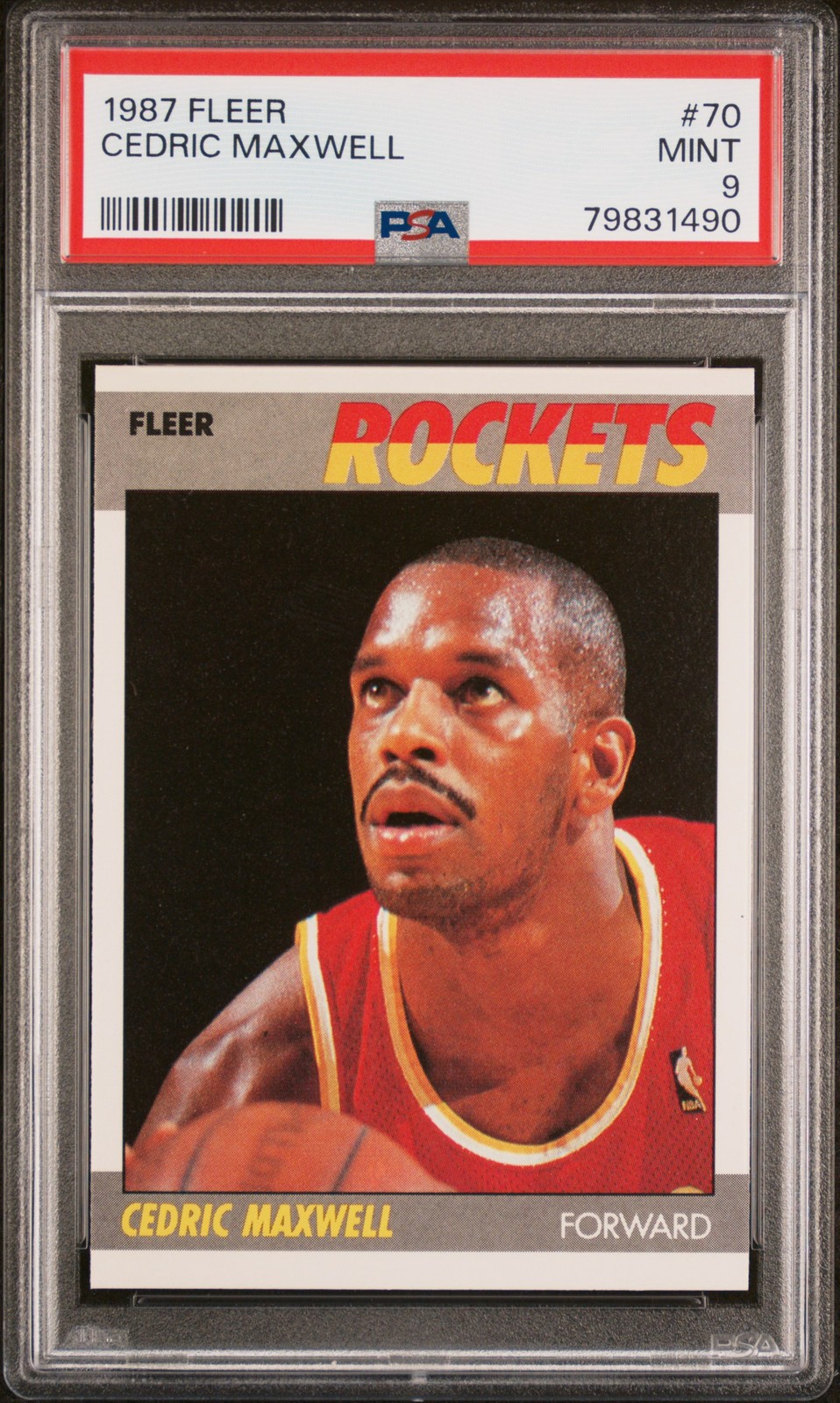 PSA  MINT 9 1987 FLEER CEDRIC MAXWELL 70 79831490