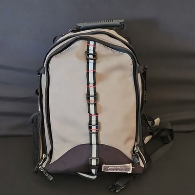 Wright & McGill Co. Fishing Hiking Backpack Gray/Black Zip Closure Padded Straps