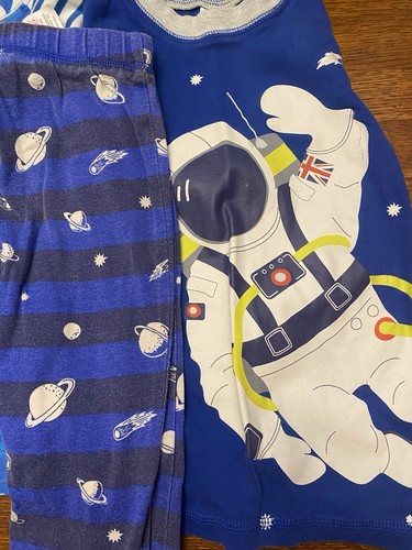 Lot of 4 Pajamas - Boys Hatley Mini Boden Old Navy Carters 5T 6 Camo Plaid EUC - Picture 3 of 9
