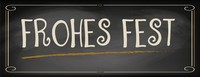 Blechschild 10X27 Cm Frohes Fest Deko Geschenk Schild