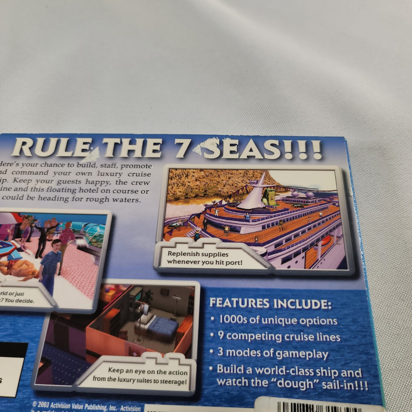 Cruise Ship Tycoon PC CD-ROM Game (Activision, 2003)