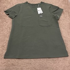 Figs Catarina Scrub Top Green Size Medium New With Tags One Pocket