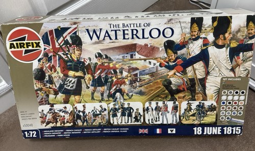 Vintage Airfix Ho / Oo 1/72 Waterloo Français Cavalerie Soldats Complet