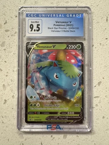 Venusaur V Pokemon card SWSH100, CGC 9.5