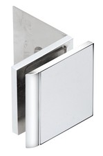 Concerto 90° Wall to Glass Clamp with Leg - Polished Chrome