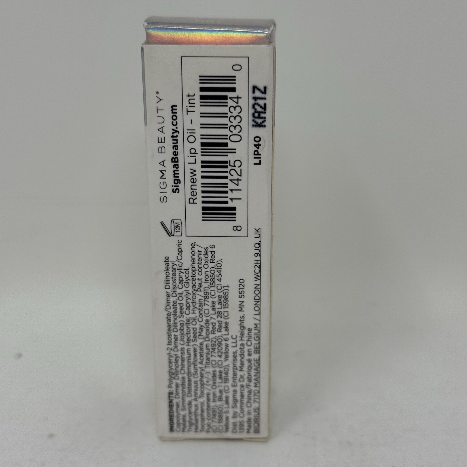 SIGMA Renew Lip Oil TINT, Jojoba Sunflower Seed Oil Hydration High Shine New $28