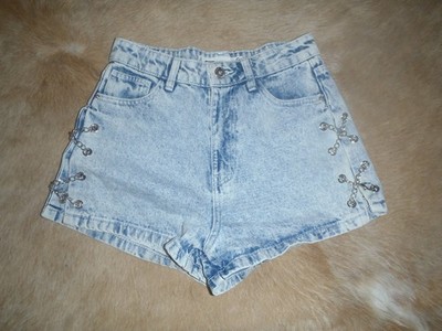 FB Sister women's denim shorts with chains on the sides size 36 second hand look!!