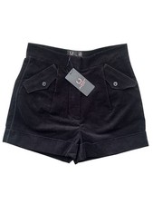 Fred Perry Amy Winehouse Shorts Velvet Cotton Black Stretch Mod Ska 60’s U.K. 10