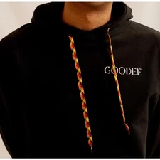 Goodee x Kotn Hoodie Size L Black Relaxed Fit 100% Cotton Urban Street Luxe Cali
