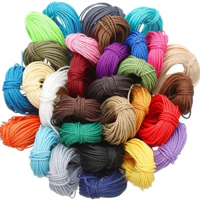 Makramee Schnur Set DIY Schmuckherstellung 30 Farben Polyeste 1mm 328 Yards