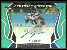 2019 Panini Certified #PS-JM J.D. McKissic Potential Mirror Teal AUTO #/50