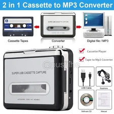 Portable Cassette Player Converter Recorder Convert Tapes To Digital MP3 USB US
