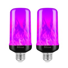 Led Flame Light Bulbs 4 Modes Purple Flame Effect Light Bulbs E26 Base Fire Ligh