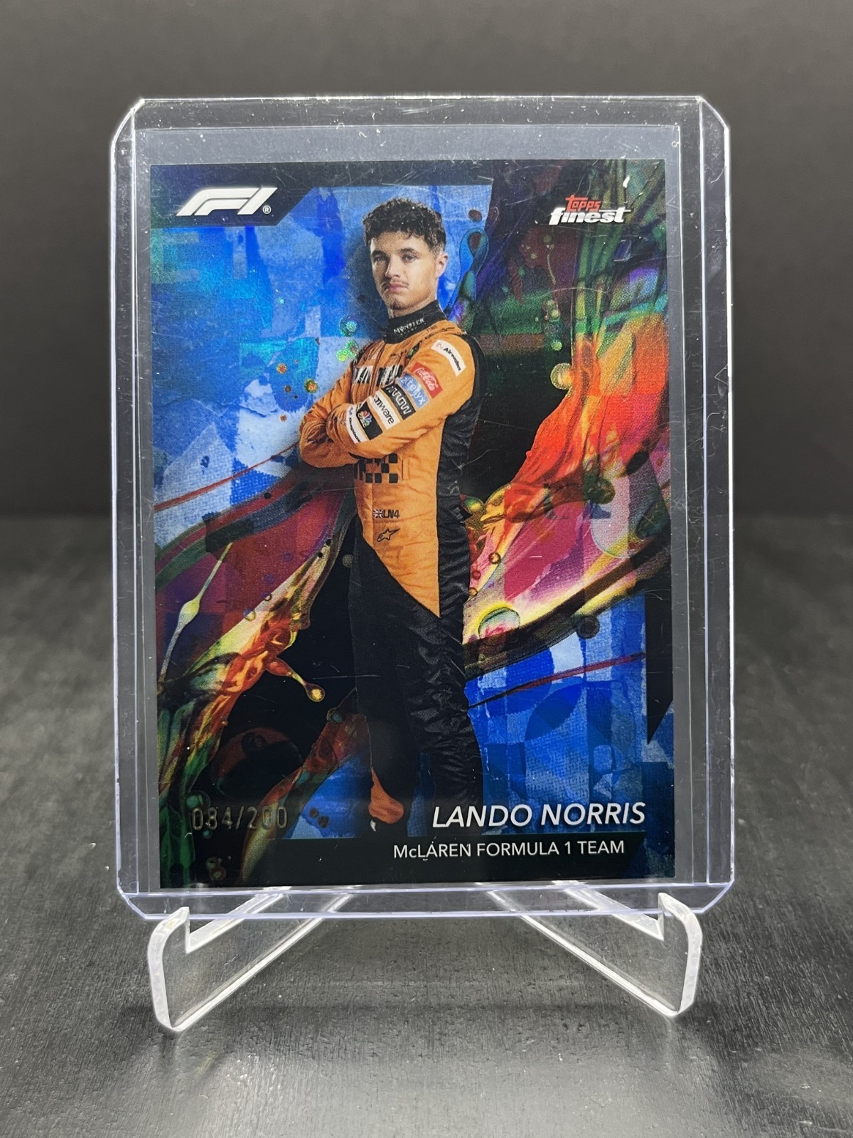 2024 Topps Finest Formula 1 F1 Lando Norris Common Blue 084/200 #7