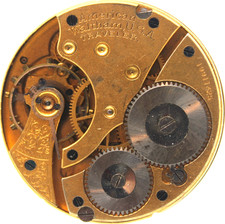 1914 WALTHAM POCKET WATCH MOVEMENT 19911325 GRADE: TRAVELER 16s 7j EI2 