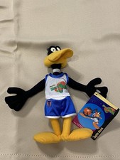 Warner Bros. Space Jam Daffy Duck Plush Stuffed Animal Basketball Uniform 1996