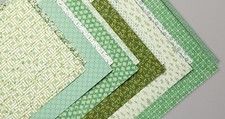 Stampin Up  GARDEN LANE  DSP- 24 Sheets of 6X6- FUN GREEN SHADES, GREENERY 