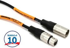 Pro Co EXM-3 Excellines XLR Female to XLR Male Patch Cable - 3 foot 10-pack