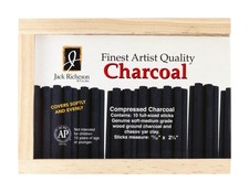 Yarka Extra Smooth Medium Soft Non-Toxic Pressed Charcoal Stick 4-3/8 x 7/16
