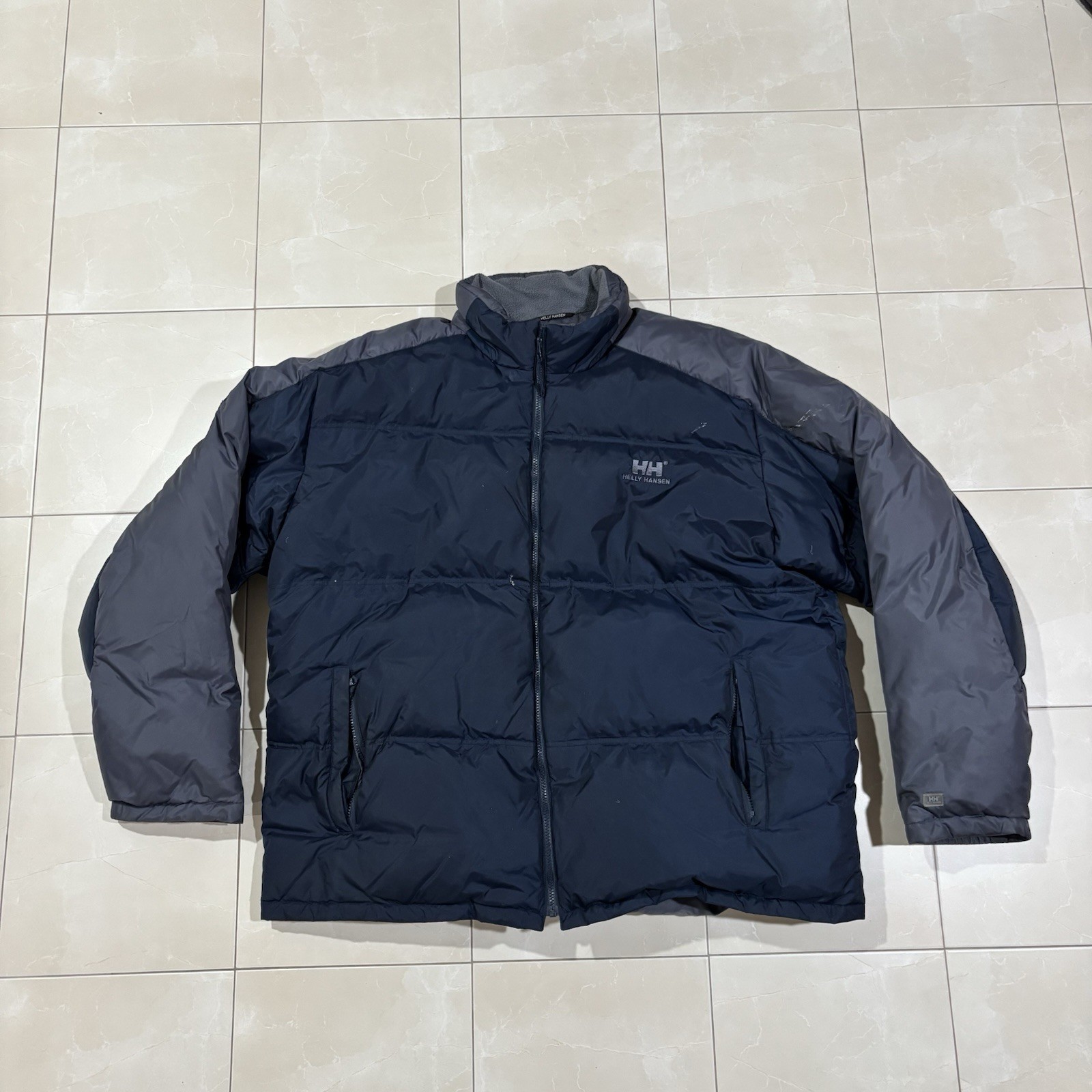 Helly Hansen Puffer Jacket Men’s 2XL Blue Gray Winter Ski Snowboard Goode Down image 2