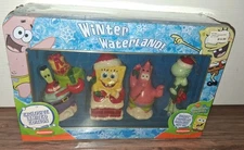 2004 NICK SPONGEBOB SQUAREPANTS LE Porcelain Ornament Set KURT S ADLER New! 