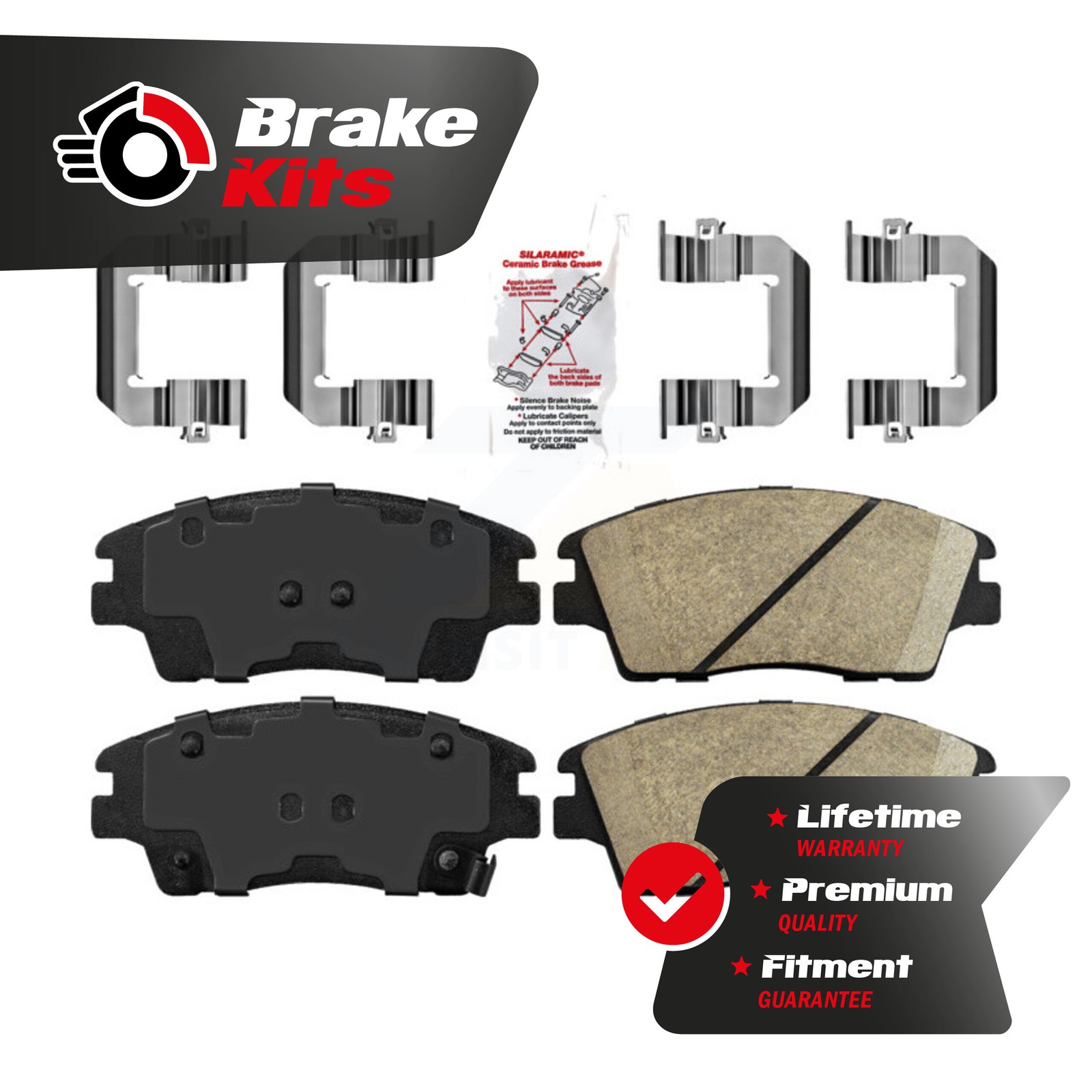 Front Ceramic Disc Brake Pads For 2017-2020 Hyundai Elantra 1.6L