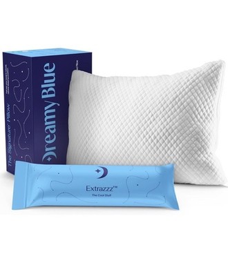 DreamyBlue Signature Pillow w/Adjustable Loft   Shredded Memory Foam Fill