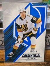 2024-25 Upper Deck Credentials Blue 289/299 Jack Eichel #30 Vegas Golden Knights