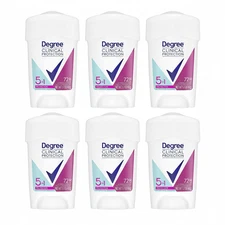 6 PACK Degree Women 5 in 1 Clinical Protection Antiperspirant Deodorant - 1.7 oz