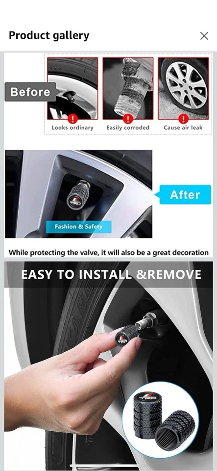 Tapas de vástago de válvula de neumático para Toyota TRD Tacoma Tundra Etc Foto 4 de 4