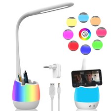 Rechargeable Battery Operated Lamp with 3 Color Modes/8 Colors Night Light/Pe...