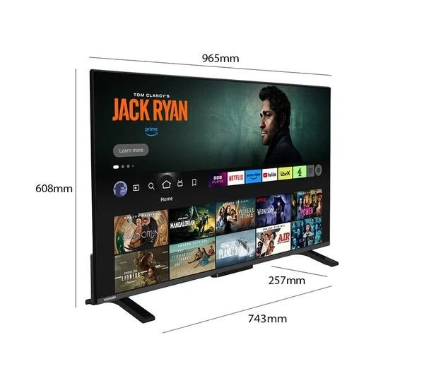 TOSHIBA Fire TV 43LF2F53DB 43 Inch Smart Full HD HDR LED  with Amazon Alexa Wifi - Image 3 of 4