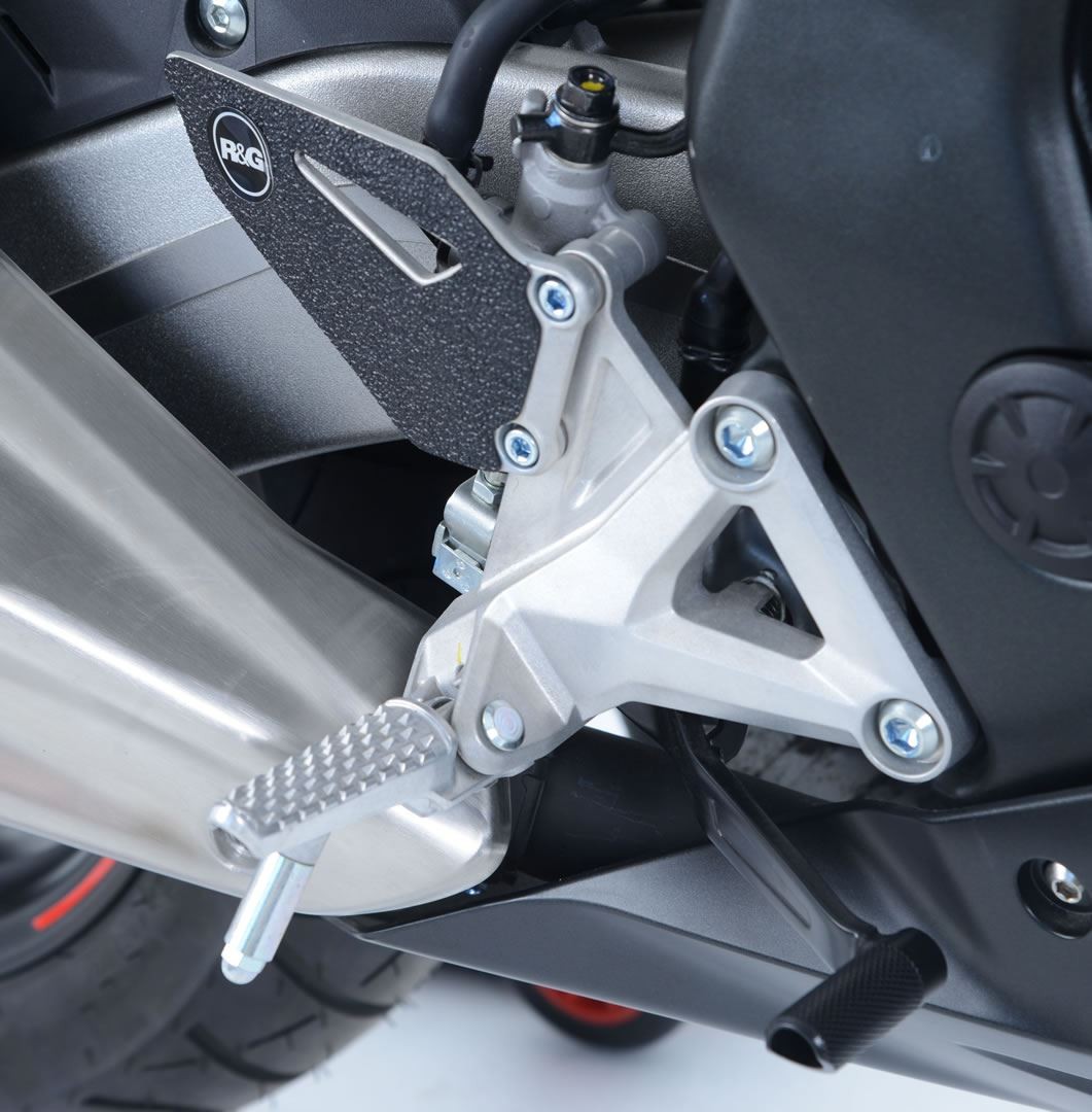 R&G Boot Guard Kit Black (2-Piece for Heel Plates) Honda CBR250RR 2017 - 2020