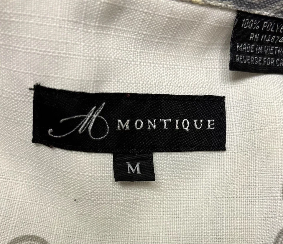 Camisa Montique Hombre Cachemira 100% Poliéster Talla Mediana Foto 4 de 4