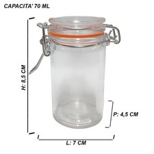 Barattolo In Vetro Per Conserve Con Chiusura A Clip, Capacit&agrave;: 1,5 L