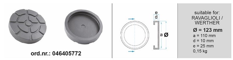 4x ✅Fits BOECK 046405772 Rubber pad RAVAGLIOLI / WERTHER Two-post li ⭐UK Seller⭐