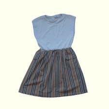 BURBERRY VTG 90 Y2K TAN PLAID BUTTON DRESS CASUAL DESIGNER TEEN GIRLS SZ 14Y