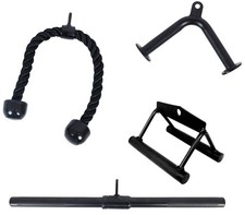 Tricep Press Down Cable Attachment, LAT Pulldown Attachment, Weight Machine Acce