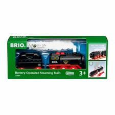 BRIO World Batterie-Dampflok mit Wassertank Lokomotive Zug Lok mit Dampf-Effekt