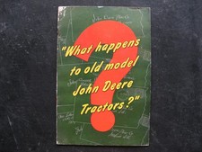 1951 WHAT HAPPENS to OLD MODEL JOHN DEERE TRACTORS ? Sales Booklet VINTAGE