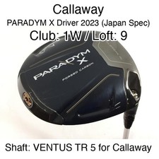 Callaway PARADYM X Driver 2023 Japan Spec 1W Driver 9 VENTUS TR 5 for Callaway