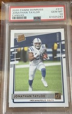 2020 Panini Donruss Jonathon Taylor Rated Rookie Gold Canvas PSA 10 Colts Club